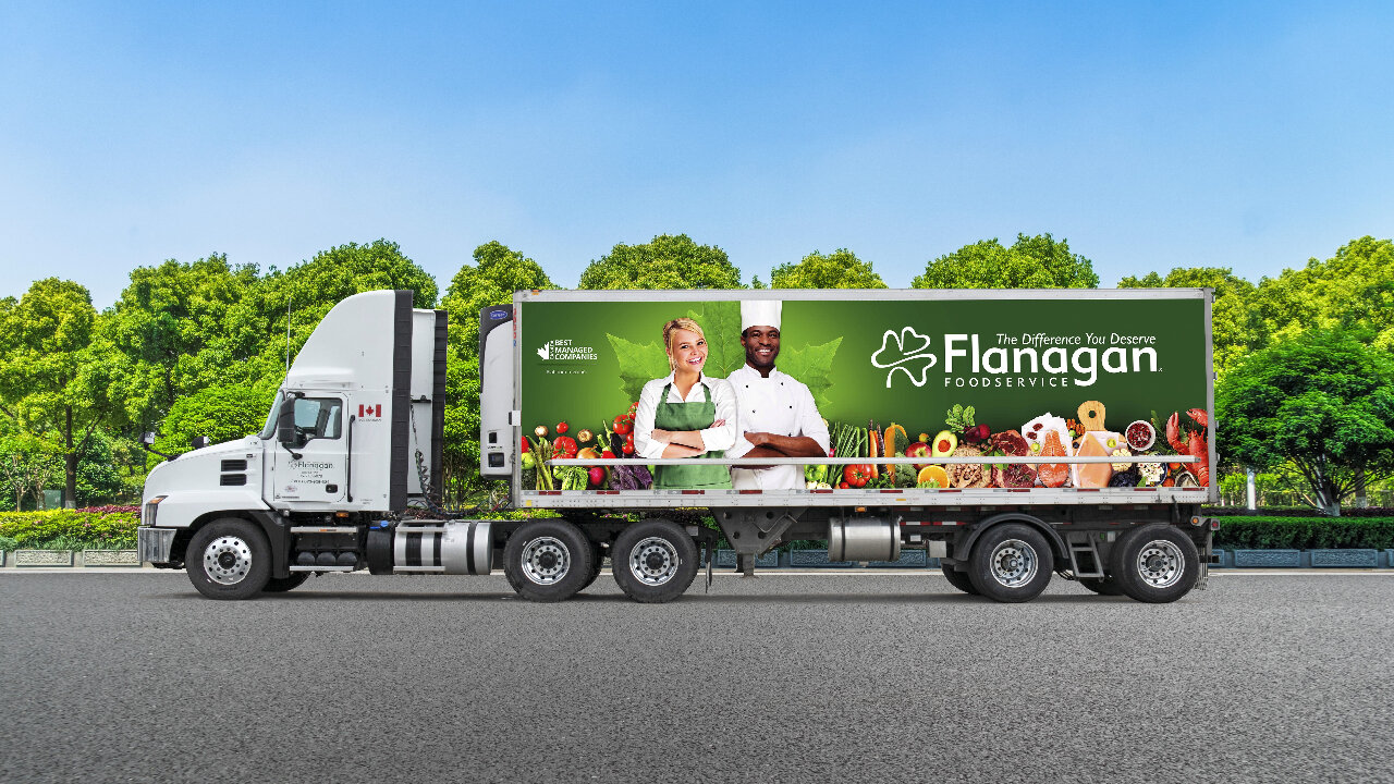  flanagan foodservice food truck, Food service distributor in ontario, top food distributor in ontario, wholesale food supplier